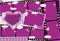 プレゼントの紫デザインハガキ